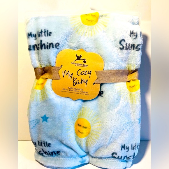 Berkshire Other - Adirondack Baby by Berkshire My Cozy Baby My Little Sunshine Blue Baby Blanket